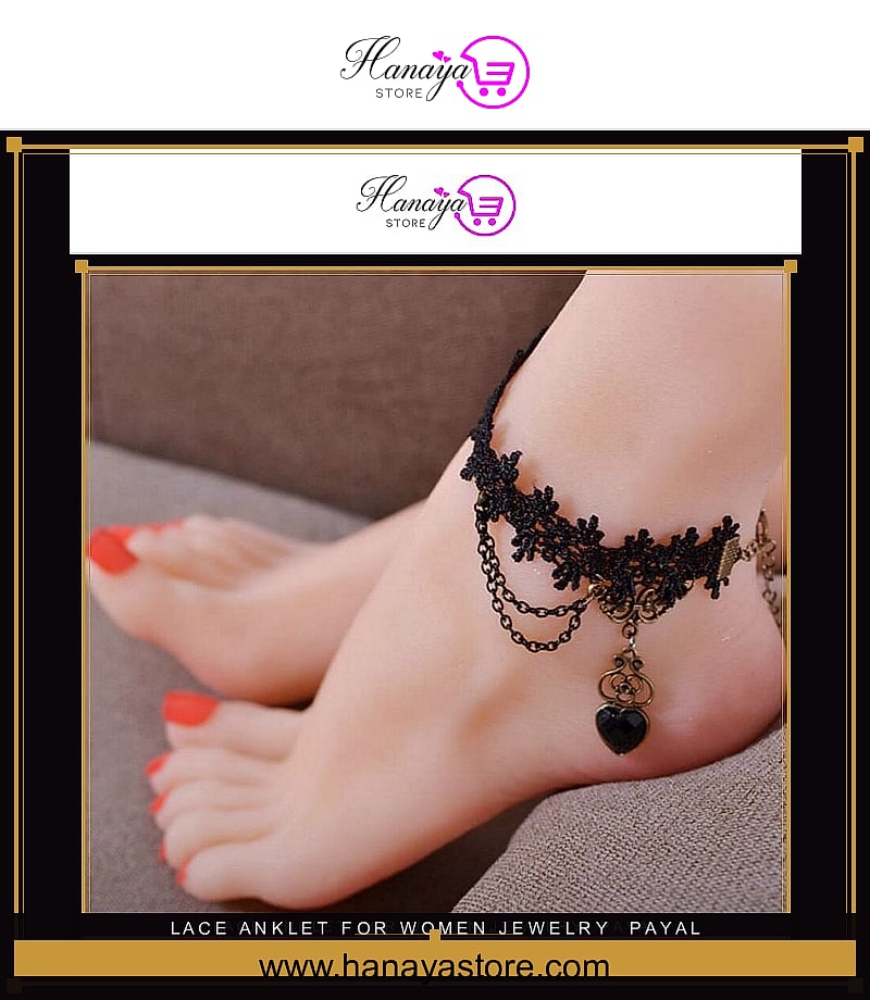 Lace Anklet for Women Jewelry – anklet Online in Pakistan | Hanaya