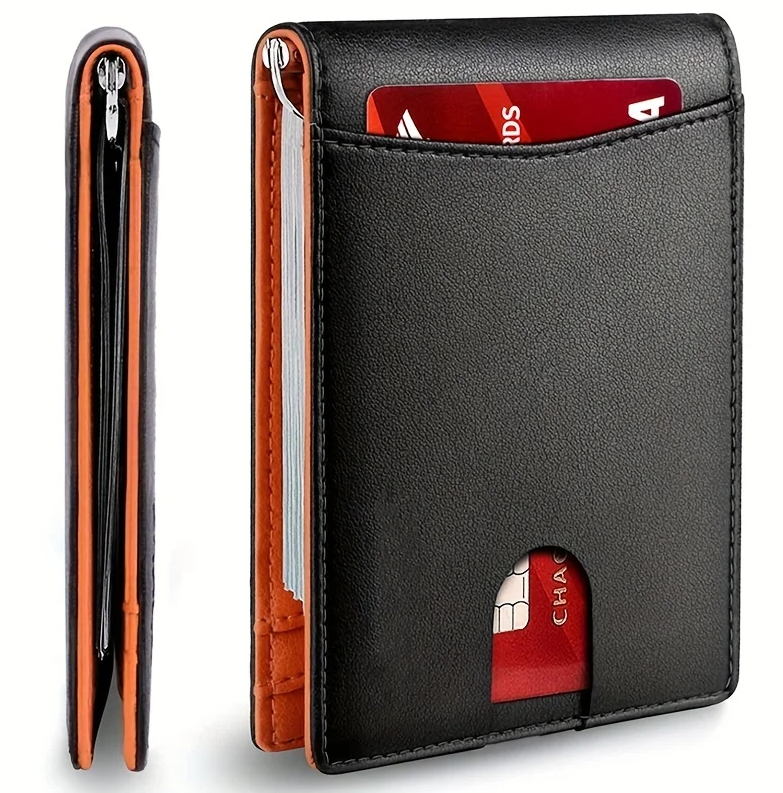 Slim RFID Blocking Wallet for Men – Portable, Multifunctional, Large Capacity – Lifestyle – Buy Accessories Pakistan | Hanaya