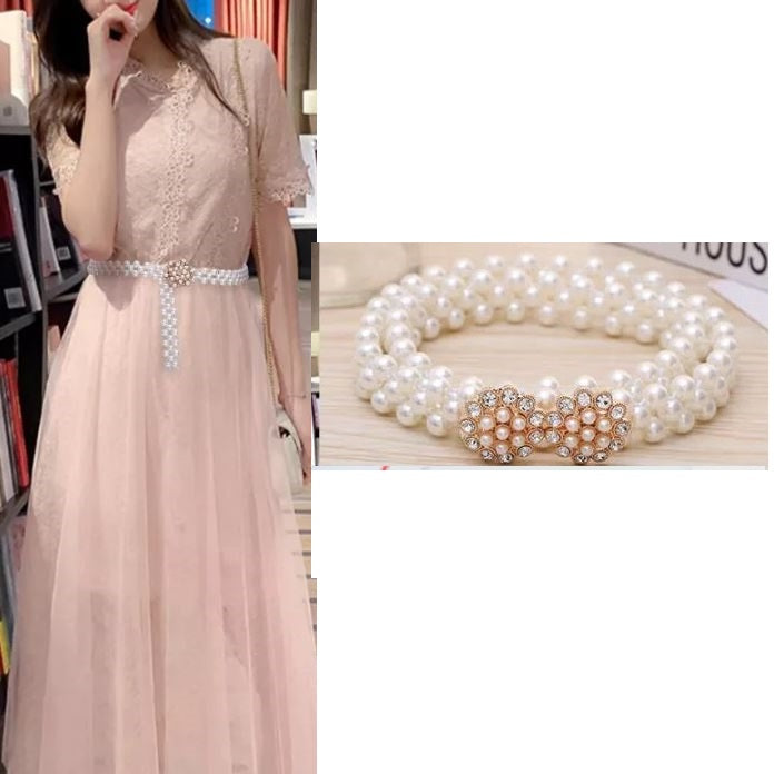 Stretchable Waist Chain for Women Stylish Belt for Girls Elegant Kamar Band Slim Fashion Belt for Women Trendy Classy Waistband – Body Chain Belly Chain Bridal Body Jewelry Pakistan | Hanaya Store