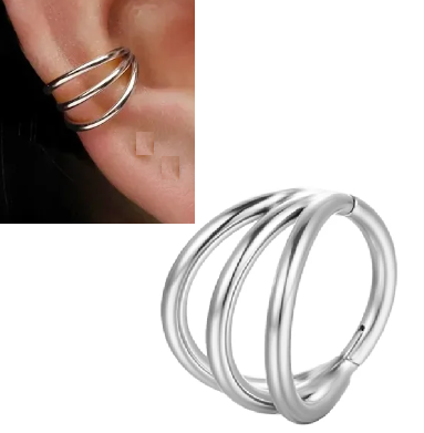 1 Piece ROOK 8MM Cartilage Helix Stud Three Row DAITH Tragus HELIX SNUG ORBITAL Double TRAGUS Design Ear Piercing LOBE Ear...