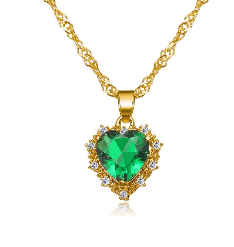 Trendy Classy Fully Crystal Love Heart Necklace For Girls – View 7 – Accessories | Hanaya Pakistan
