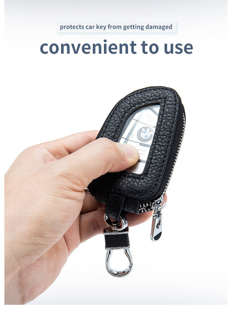 Car Key Holder Leather Vehicle Universal Remote Key FOB Smart Key Protector Keychain Case – Lifestyle – Buy Accessories Pa...