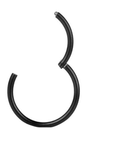 Titanium 1 Piece 8MM Hinged Septum Clicker Piercing Nose Ring Nostril