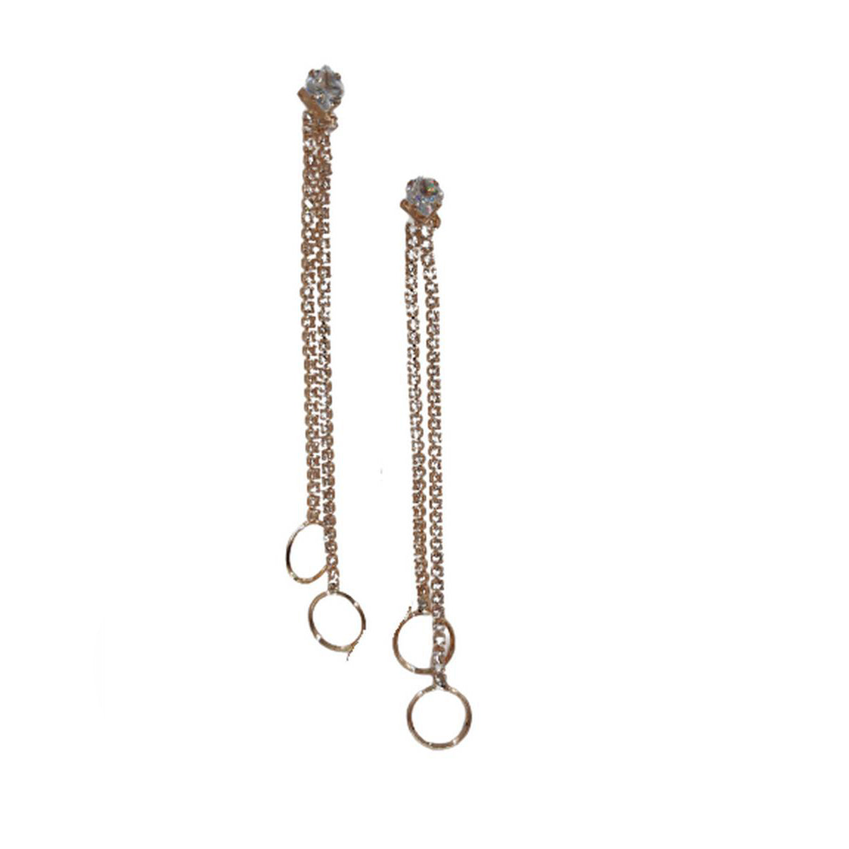 Trendy Classy Elegant Tassel Crystal Stylish Earrings – Earrings Online in Pakistan | Hanaya