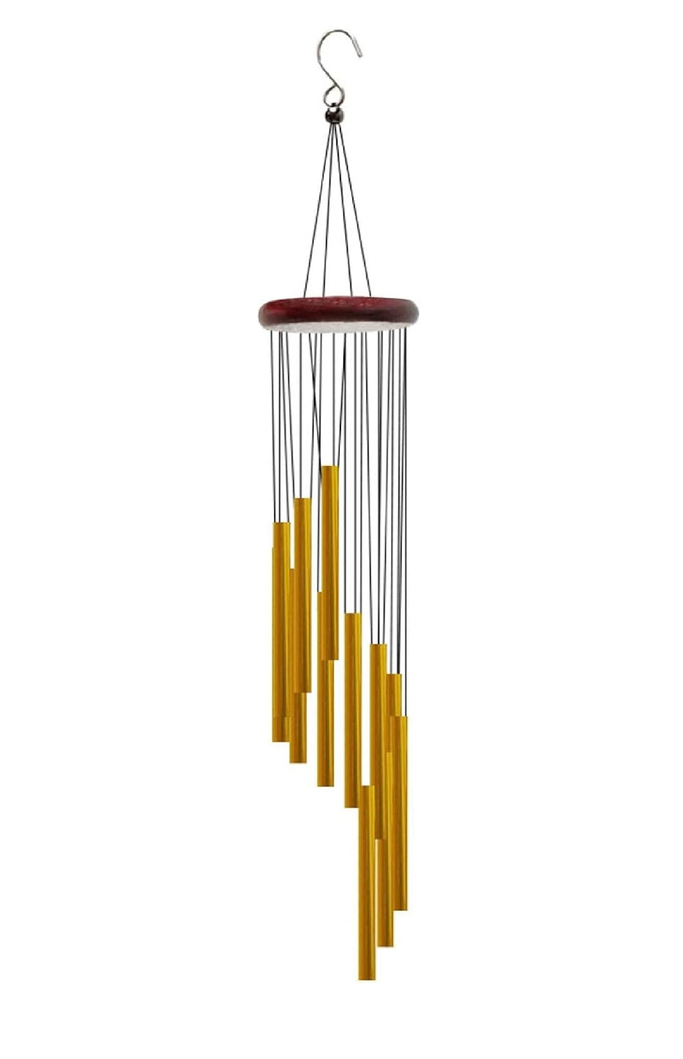 Wind Chimes for Outside Wind Bells Melody Windchimes Outdoors for Farmhouse Garden Patio Home Decor (Gold) – Close Up – Ac...