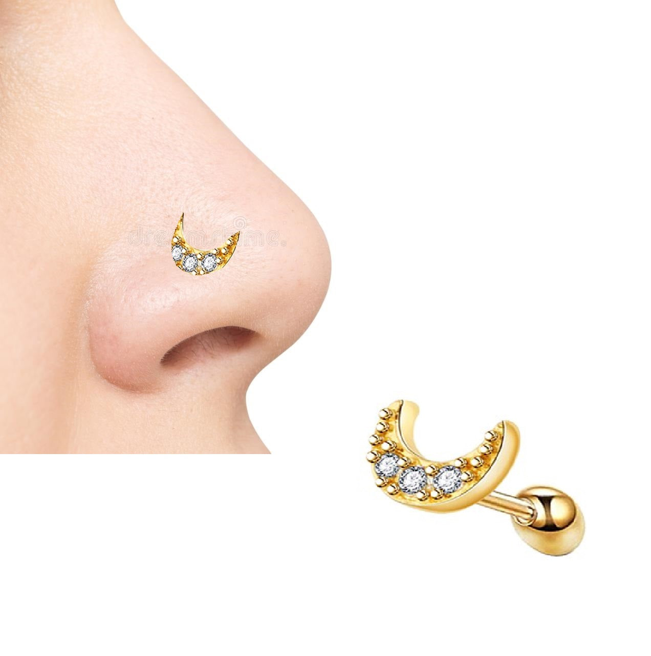Trendy Helix Nose Ring – 1pc Durable Jewelry – Nose Jewelry Online in Pakistan | Hanaya