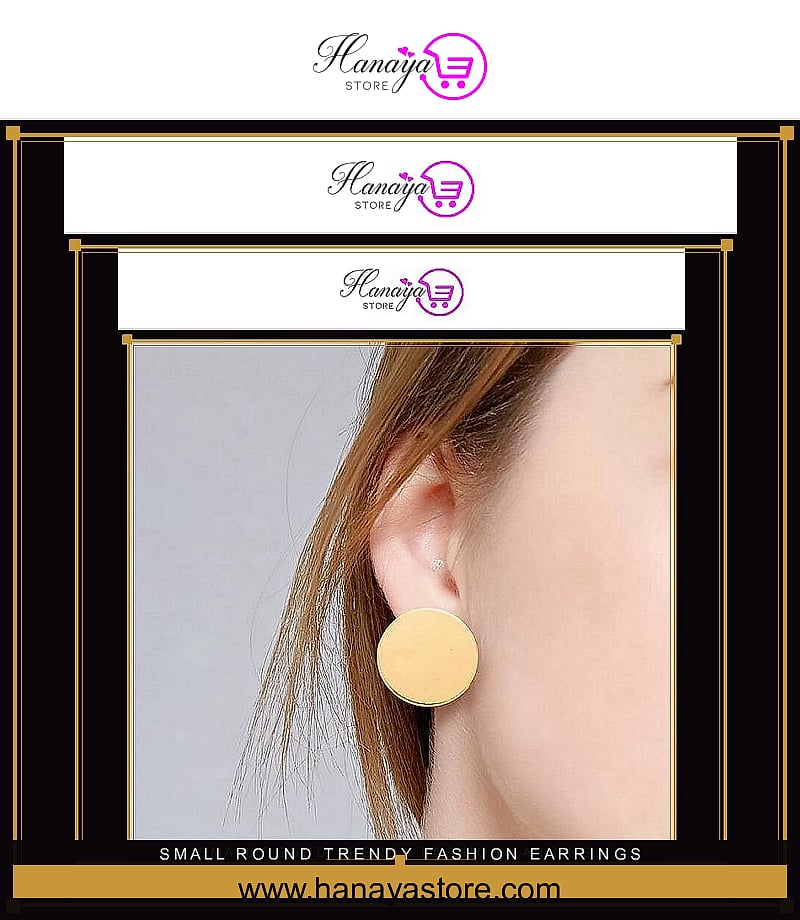 Small Round Trendy Fashion Earrings 3.3cm – Earrings Online in Pakistan | Hanaya