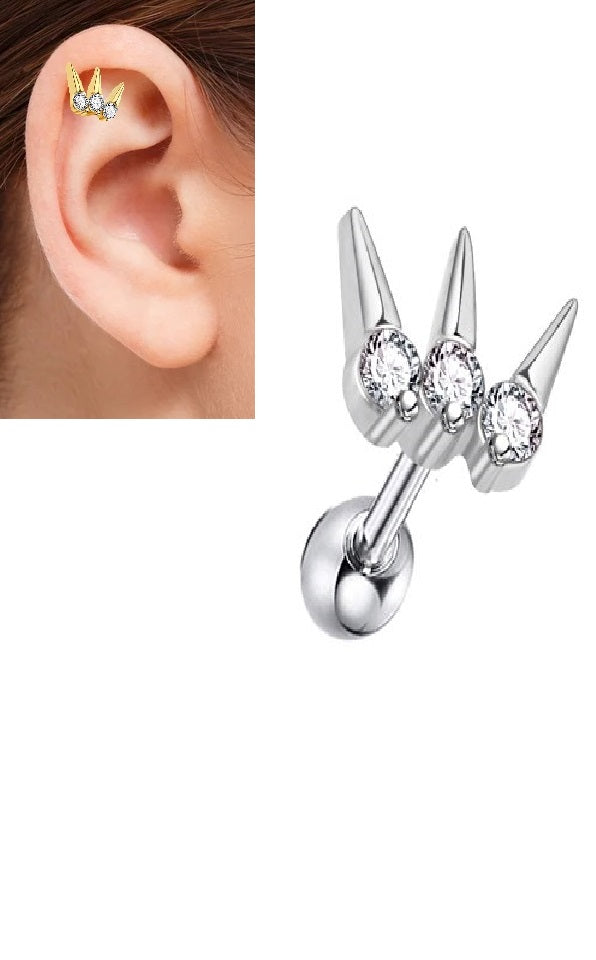 ORBITAL Piercing 1 SNUG Piece Cartilage Helix Stud DAITH Ear Piercing TRAGUS HELIX ROOK Plug Steel Earring LOBE Trendy Loo...