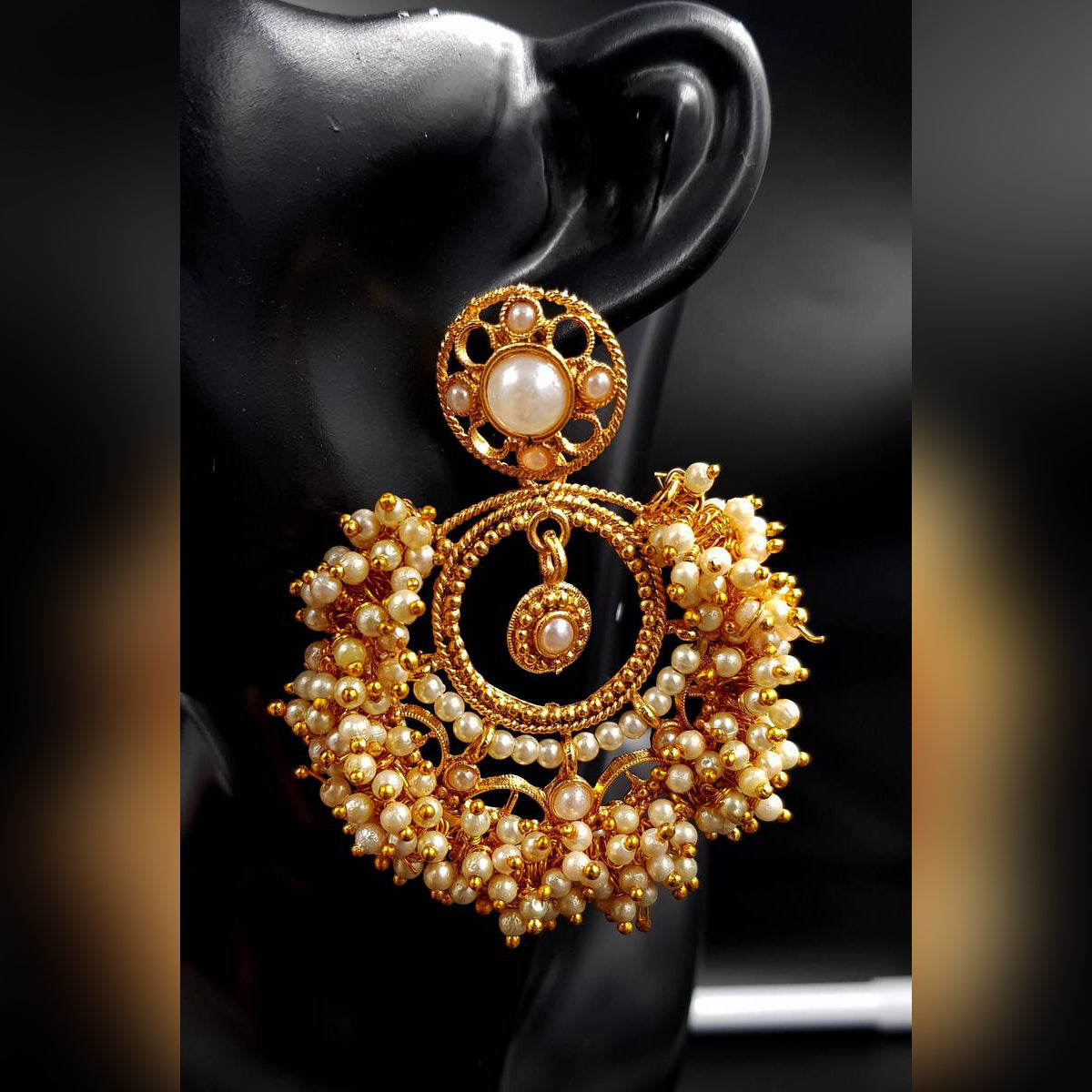 Trendy Classy Big Jhukmi Meenakari Tassel Style Elegant Drop Earring – Earrings Online in Pakistan | Hanaya