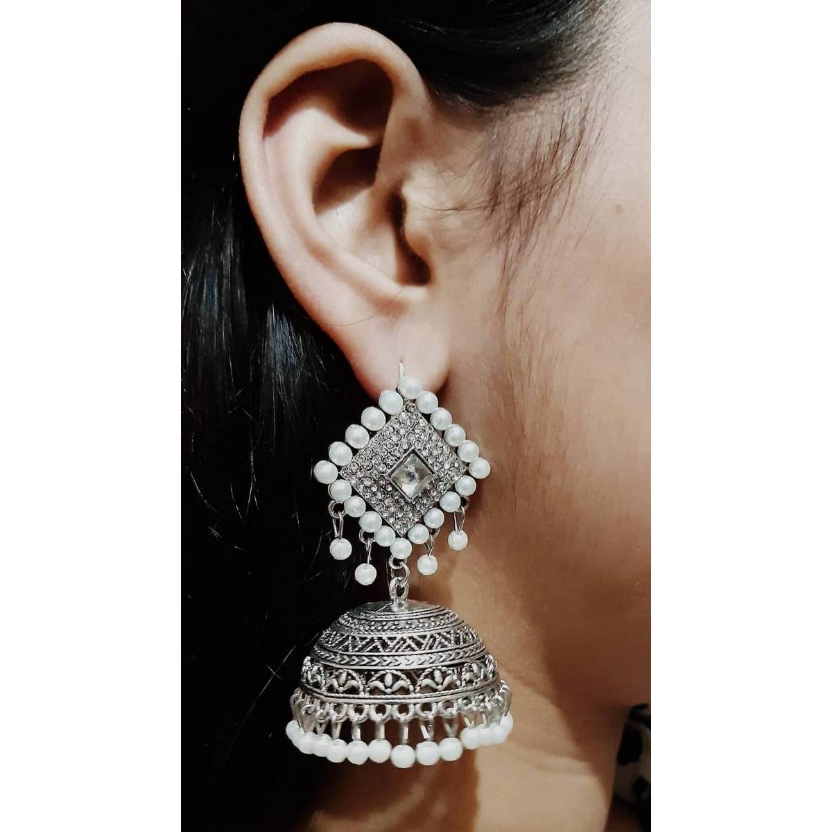 Premium Big Classy Royal Party Wedding Earrings – Earrings Online in Pakistan | Hanaya