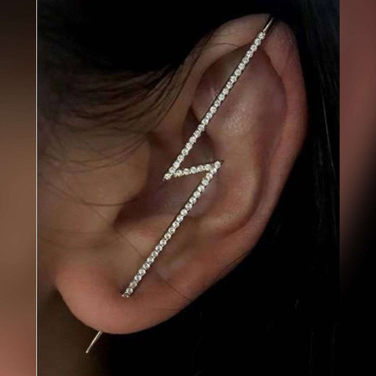 Pair of Needle Ear Wrap Hook Classy Royal Party Trendy Earring