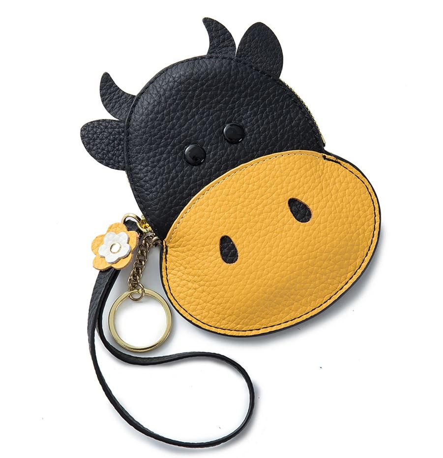 Genuine Leather Coin Wallet Leather Small Coin Purse Cute Mouse Cash Coin Purse Animal Bag Purse Blue – Handbag Online in ...