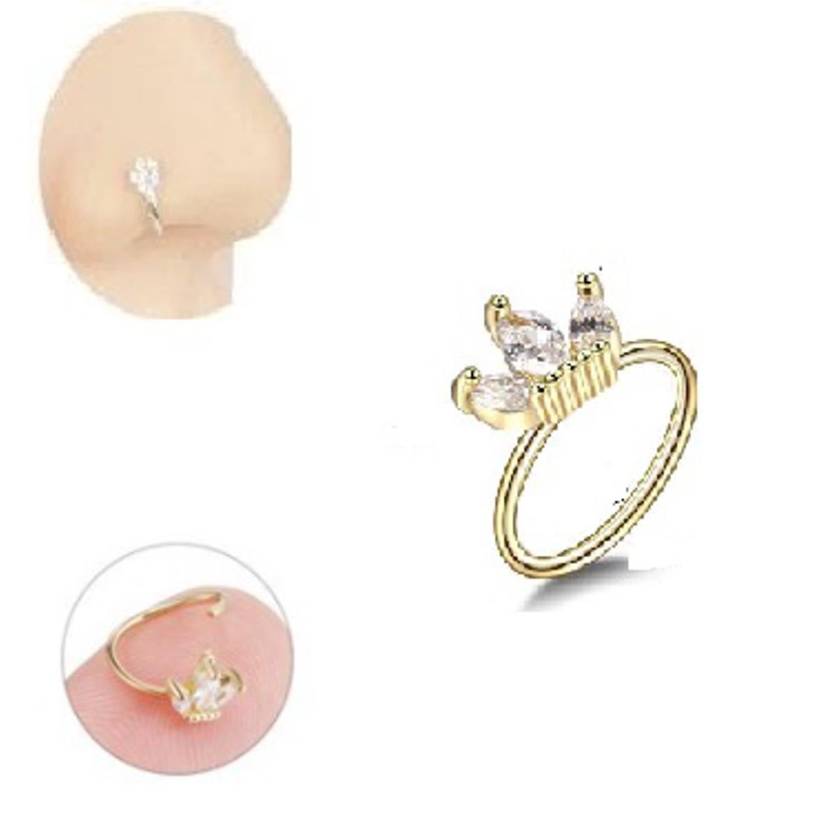 0.8mm small nose ring pin – minimalist nostril piercing jewelry online Pakistan – Hanaya Store