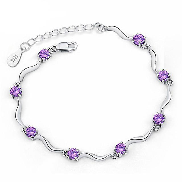 Trendy Silver Zircon Crystal Bracelet Love Vintage – bracelet Online in Pakistan | Hanaya