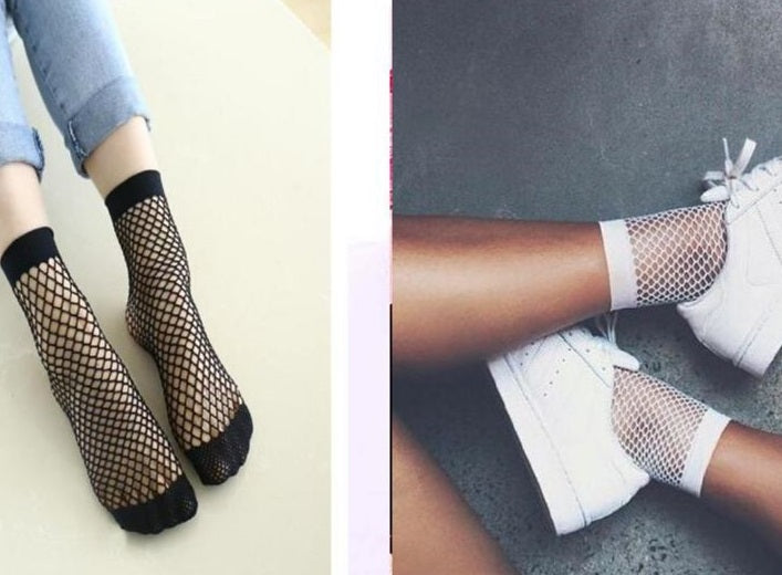 2 PAIRS Combo Pack Trendy Fishnet women socks pair women socks fancy socks for women women socks cute – Accessories Online...