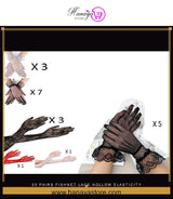 20 pairs Fishnet Lace Hollow Elasticity Gloves Fashionable Women Gloves – Accessories Online in Pakistan | Hanaya