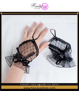 Fishnet Lace Hollow Till Wrist Elasticity Gloves Fashionable Women Gloves