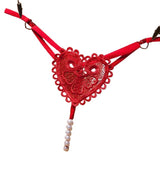 High Premium One Size Quality Underwear G String Pearl Heart Shaped Panties Underwear Underpants Lingerie for Girls Women Ladies Female – Buy bra & panty online in Pakistan