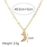 Crescent Moon Necklace Half Moon Pendant – Image 2 of 5
