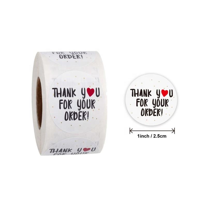 100 Pcs Thank You Stickers – 25.1MM Round Labels for Packaging, Gifts & Small Businesses Envelope Seal Scrapbook Round Sti...