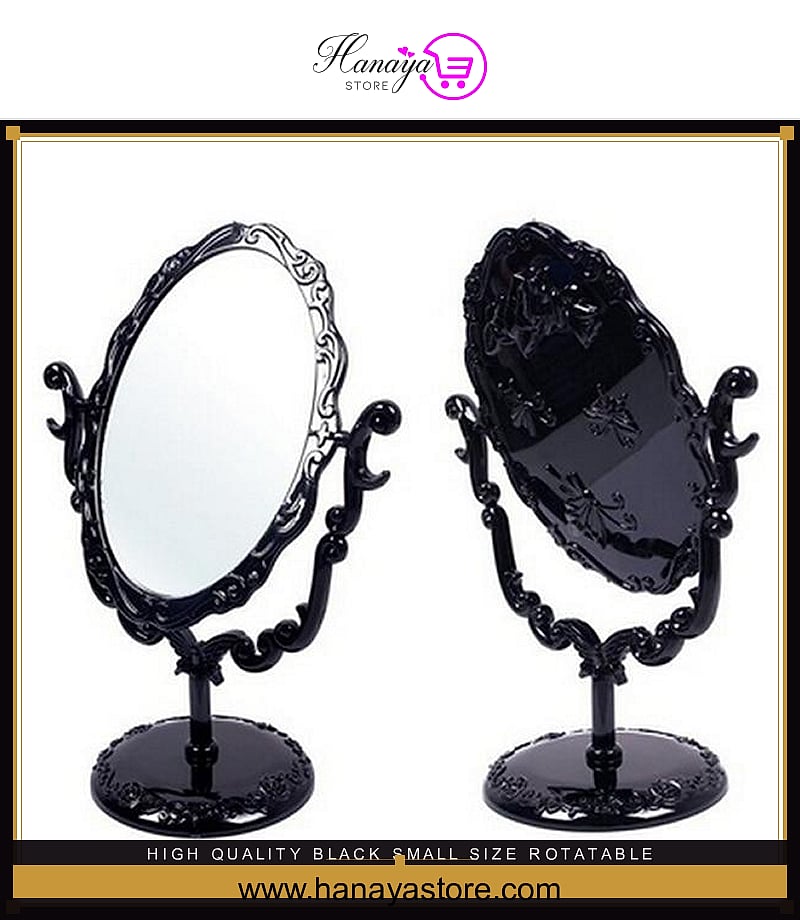 High quality Black Small Size Rotatable Compact Makeup Mirror – Accessories Online in Pakistan | Hanaya