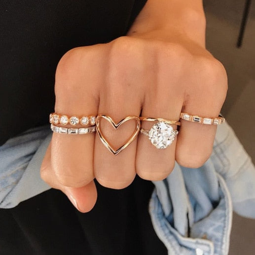 Elegant Trendy Fashion Jewelry Ring Set For Women – Accessories Online in Pakistan | Hanaya