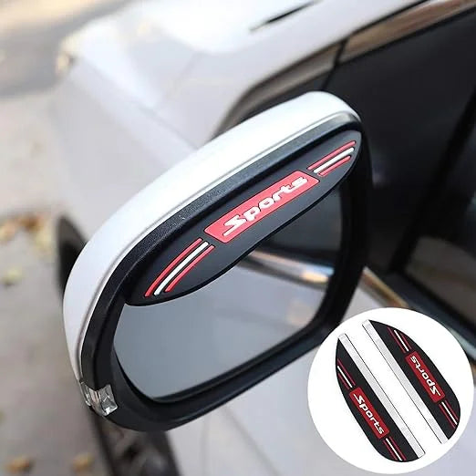 2 Pcs Mirror Rain Visor Guard, Sports Rubber Rearview Side Mirror Rain Eyebrow Rearview Mirror Visor Guard – Accessories O...