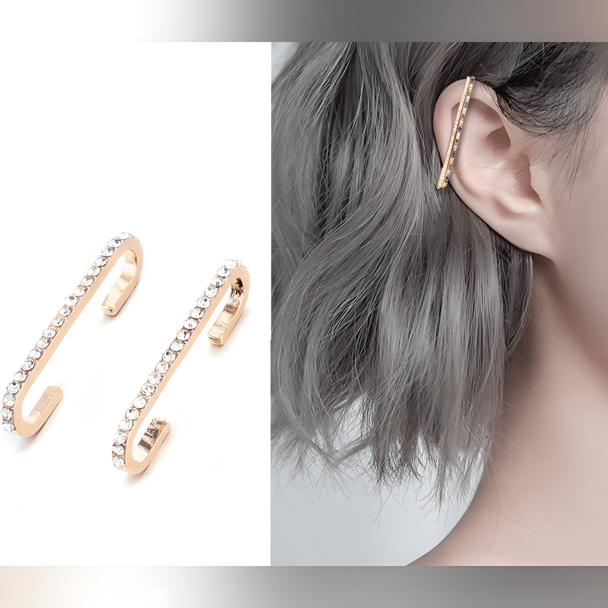 2 Pcs High Quality Korean Tassel Ear Cuff Style - Hanaya Store