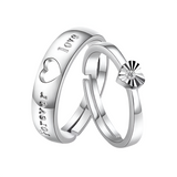 2 pieces Premium Quality Couple Rings Adjustable for Women & Men – 925 stamped Forever love Wedding & Fashion Jewelry Gifts Love rings