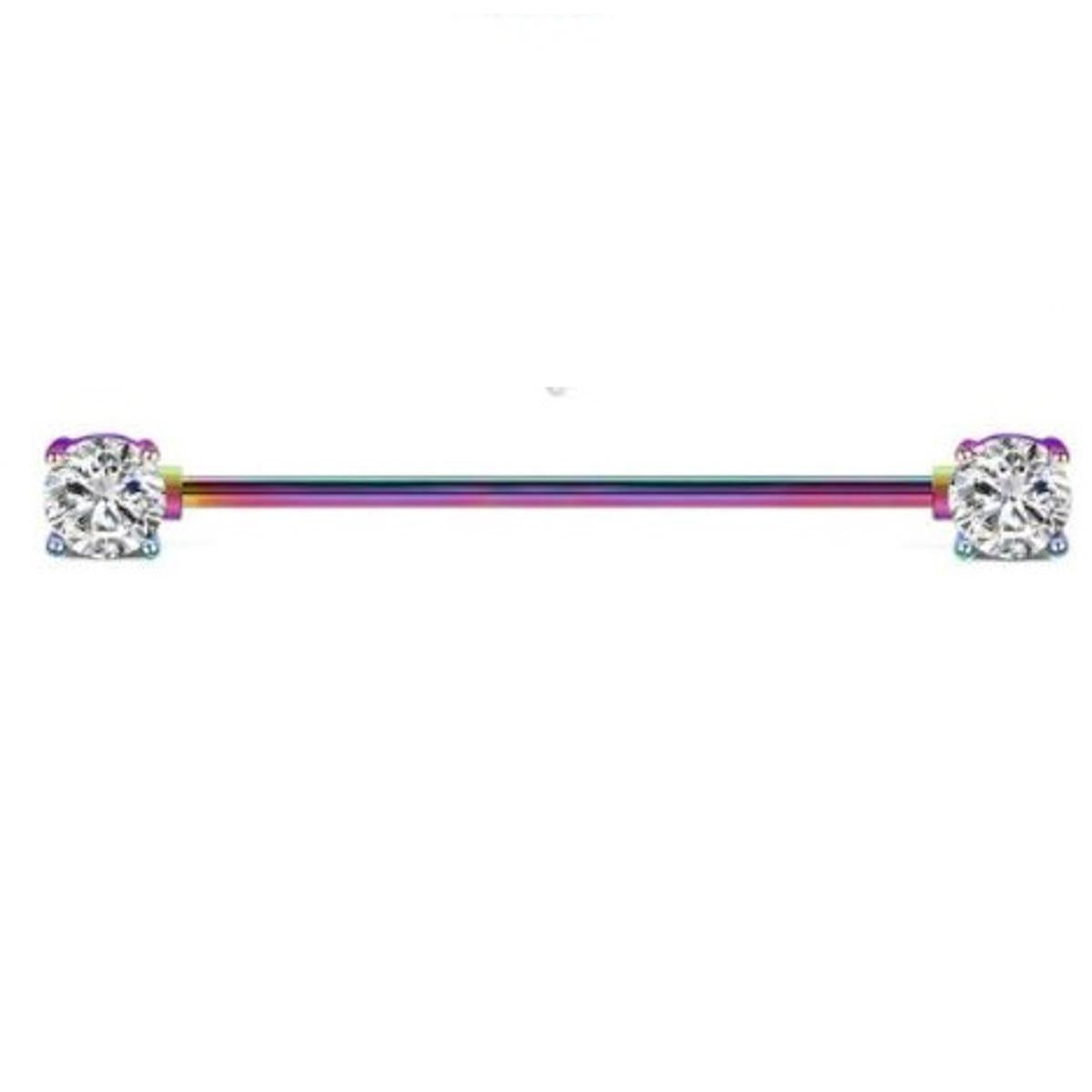 Trendy Steel 38mm Ear Plug 14G Piercing Industrial Cartilage Ear Jewelry – Earrings Online in Pakistan | Hanaya