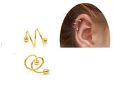 2 Pieces Spiral Cartilage Helix Stud Tragus Ear Piercing Earring For Girls – Image 3 of 6