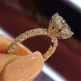 Trendy Classy D iamond Style Shinny Cubic Zircon Ring -17Size – Accessories Online in Pakistan | Hanaya