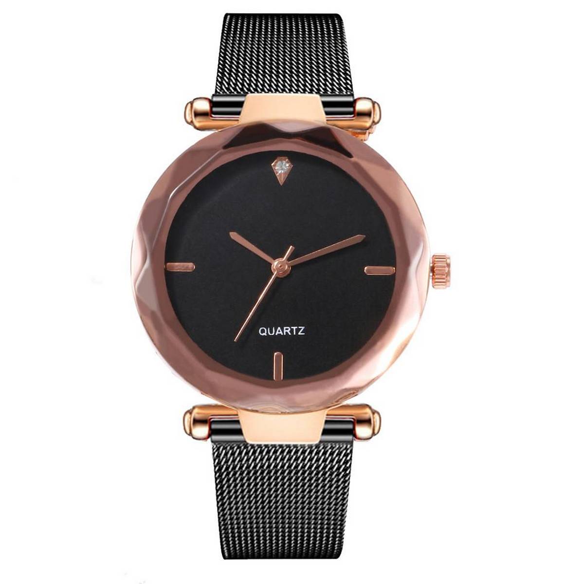Luxury Elegant Ladies Watch Crystal Female Mesh Quartz Wrist Watch – Accessories Online in Pakistan | Hanaya