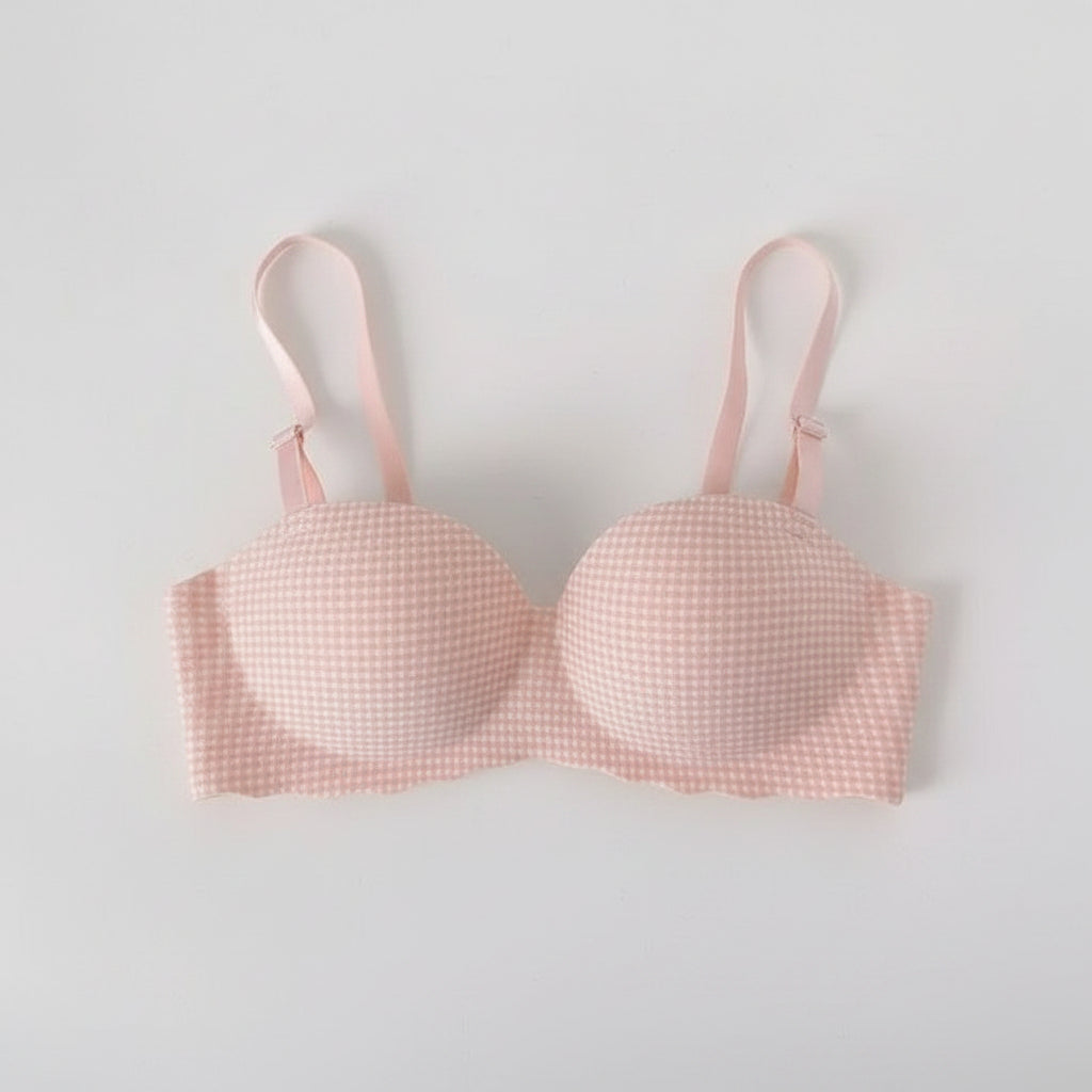 Padded Seamless Wireless Soft Bra Women's Bras Padded Seamless Wireless Soft Palm Pad Design Four Rows Of Three Buckles Br...