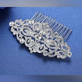 Trendy Classy Rhinestone Flower Leaf Bridal Hair Jewelry