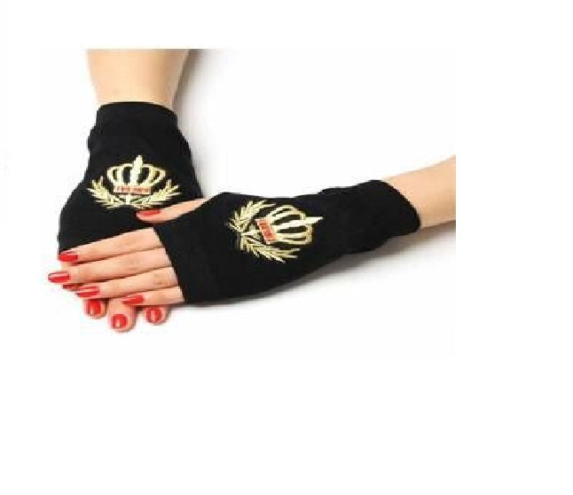 Fingerless Gloves Long Hand Crown Thick Gloves Fashionable Women Gloves – Jali Dastane Mesh Lace Hand Gloves Pakistan | Hanaya Store