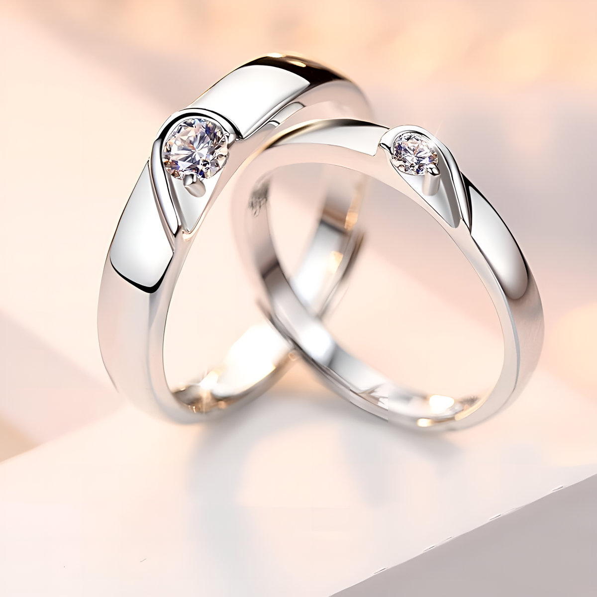 2 Pieces Premium Quality Couple Rings Adjustable for Women & Men – Image 2 of 2