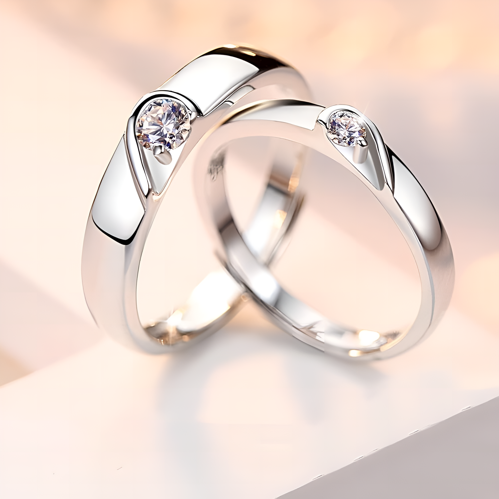 2 Pieces Premium Quality Couple Rings Adjustable for Women & Men – Image 2 of 2