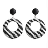 Unique Classy Round 5.9 Cm Royal Trendy Fashionable Earrings – Image 2 of 3