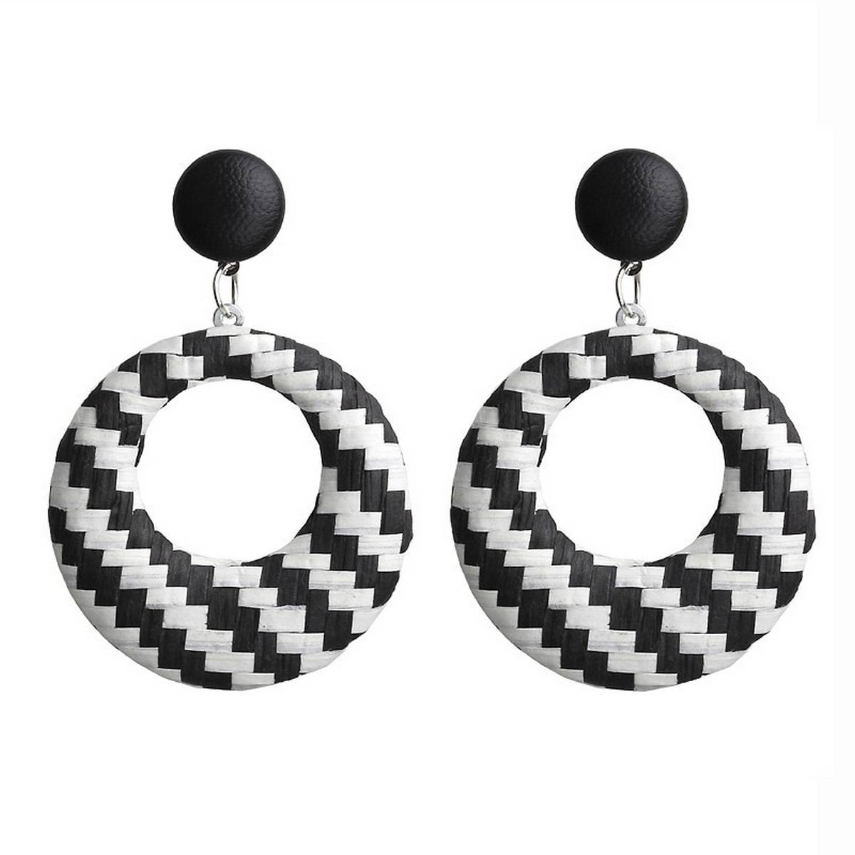 Unique Classy Round 5.9 Cm Royal Trendy Fashionable Earrings – Image 2 of 3