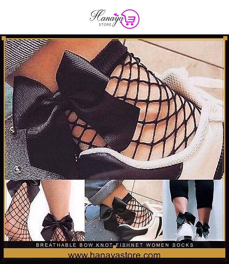 Breathable Bow Knot Fishnet Women Socks Pair Women Socks Fancy Socks for Women Women Socks Cute Hollow Out Mesh Women Socks Pair Women Socks Fancy Socks for Women Women Socks Cute Ladies Girls Sock – Buy socks online in Pakistan