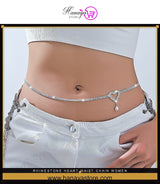 Rhinestone Heart Waist Chain women belts women belts for frock women belts for pants women belts for frock fancy FASHION dress up fashion design FASHION Women Crystal Jewelry Double Row Crystal Belly Chain Body Accessories