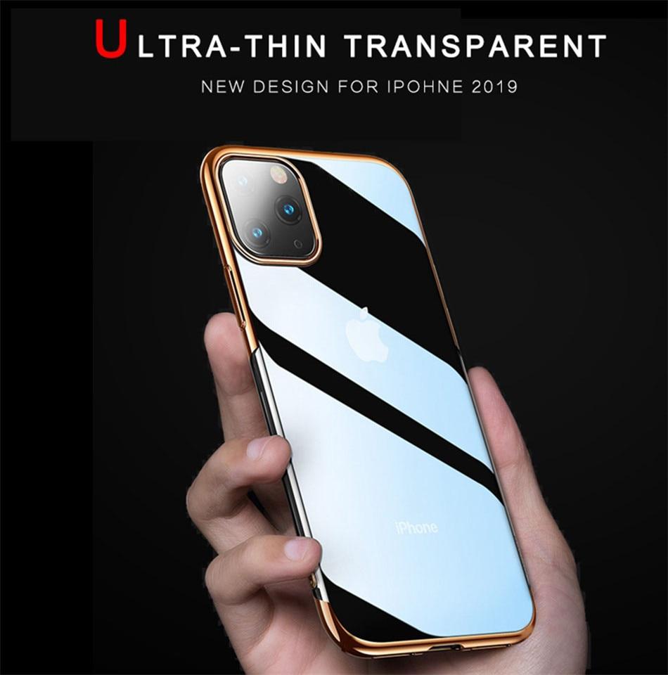 Classy Trendy Ultra Thing Transparent Border Colored Soft Case Compatible for APPLE IPHONE 11 – Close Up – Accessories | H...