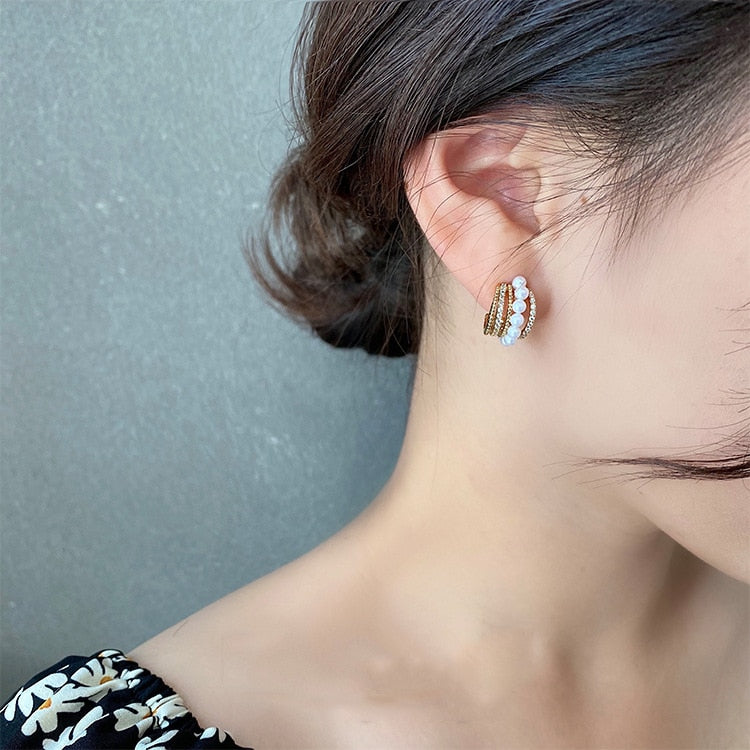 Small Premium Quality Korean Star Elegant Stylish Fashion Earring For Girl – Earrings Online in Pakistan | Hanaya