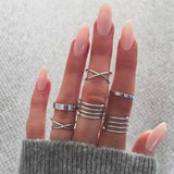 Fashion Trendy Jewelry 6 Pieces Classy Ring Set For Women – Accessories Online in Pakistan | Hanaya