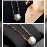 Trendy Big Pearl Classy Elegant Necklace