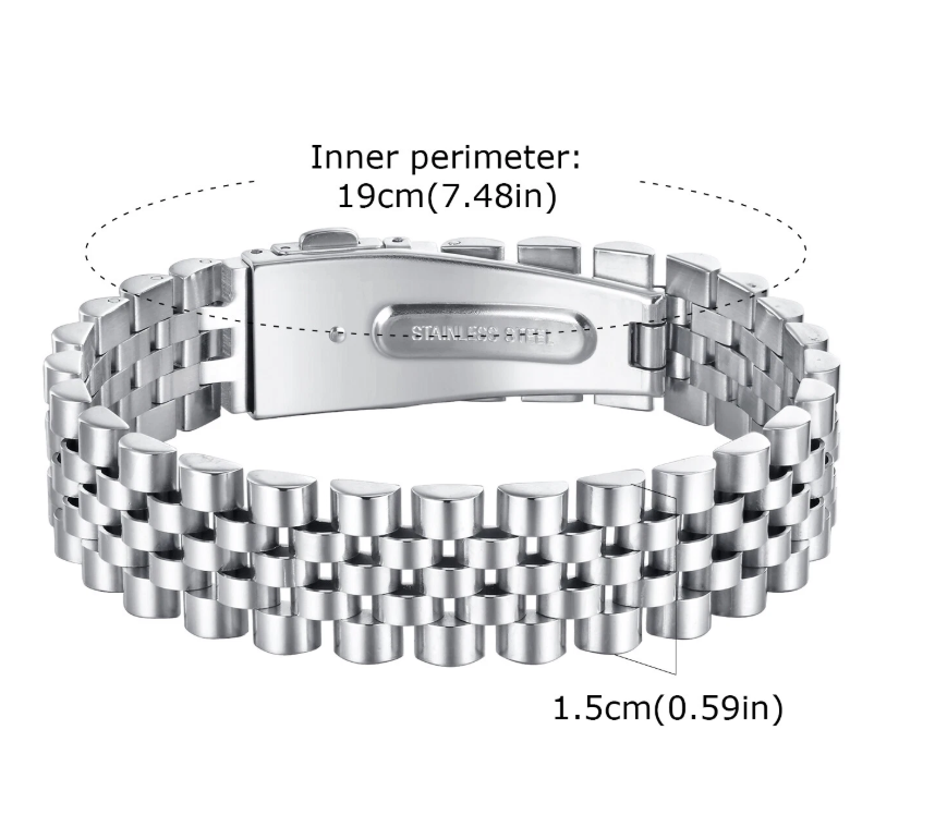 Stainless Steel SS Premium Bracelet Stylish Wristband for Men, Couples Jewelry Gift Best Stylish – Image 2 of 2