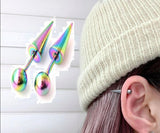 Premium 2 Pieces 1.2MM (16G) Cartilage Piercing Ball Spike Earrings – Detail View – Earrings for Women Pakistan | Hanaya