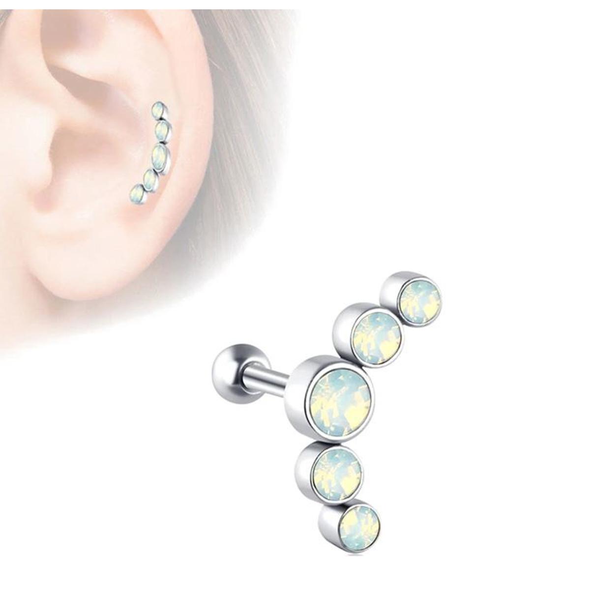 1 Piece Cartilage Helix Stud Crystal Tragus Ear Piercing Plug Earring