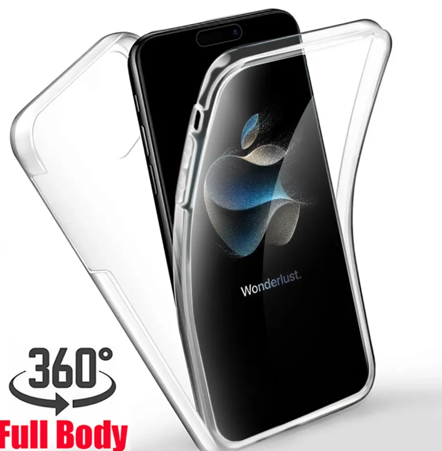 360 full body case for iPhone 14 Pro – double-sided clear silicone TPU cover Pakistan – Hanaya Store